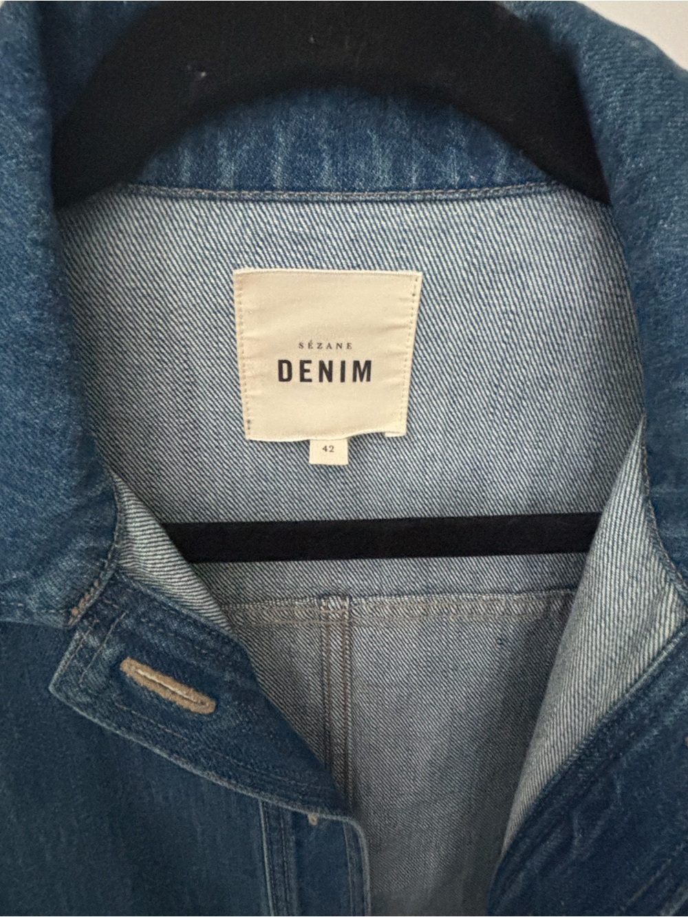 Sezane Blue Denim Jean Jacket - Picture 2 of 6